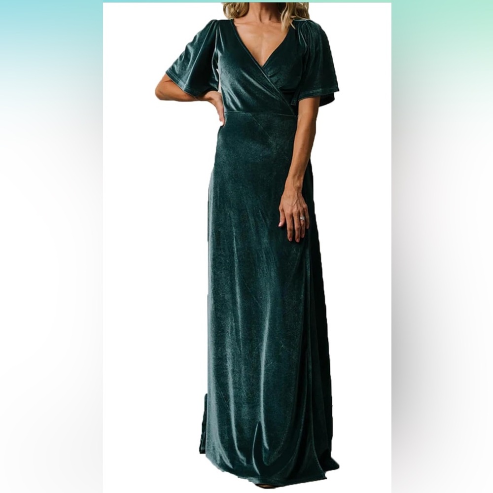 Teal/emerald green bridesmaid dress - stretchy and comfy!!! Size 4